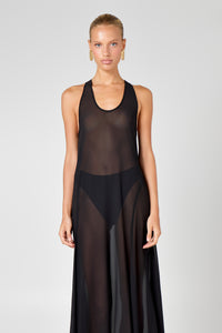 Black Sheer Maxi Dress