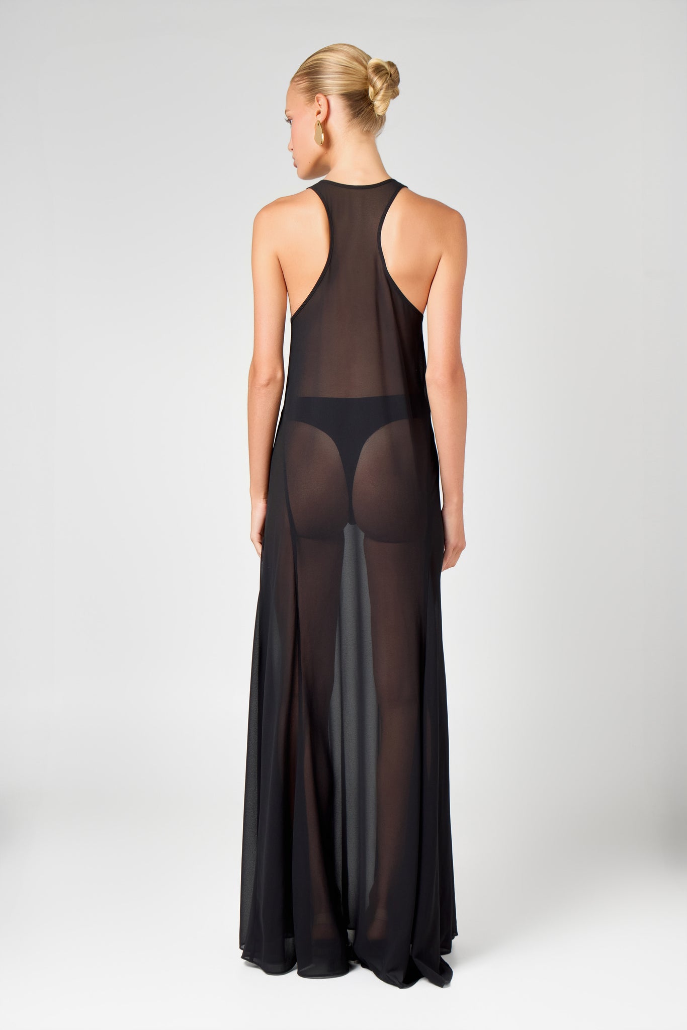 Rae Sheer Maxi Dress - Black Hyphen Rae Sheer Maxi Dress - Black Hyphen