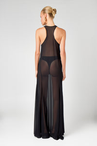 Black Sheer Maxi Dress