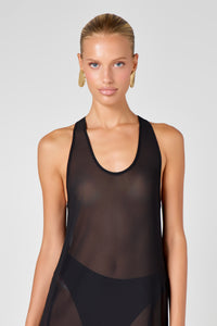 Black Sheer Maxi Dress