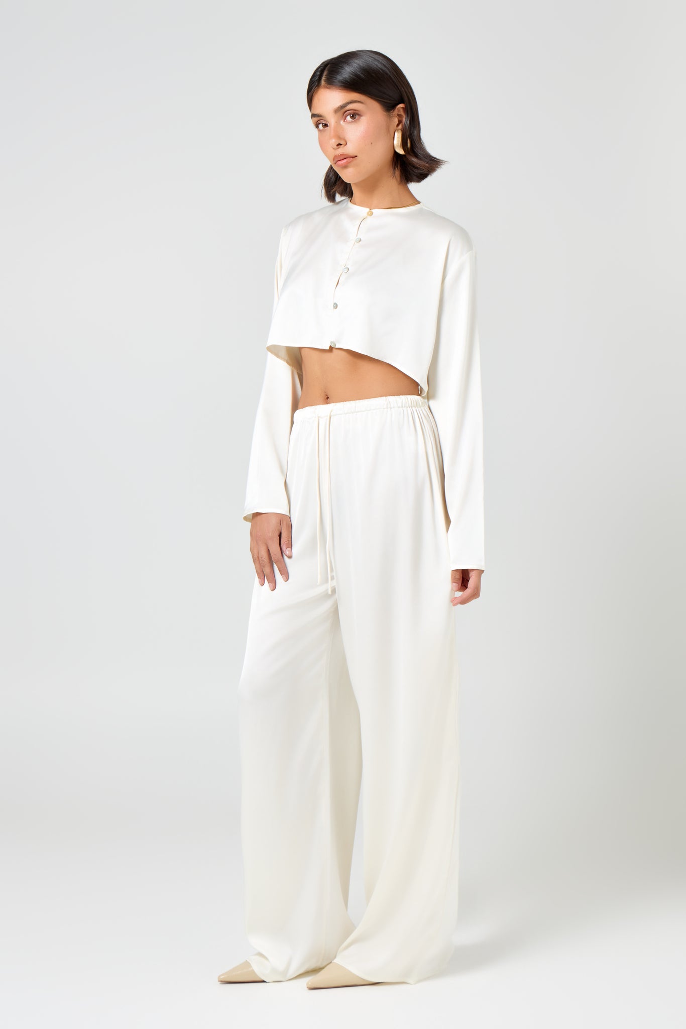 Oyster Satin Co-Ord