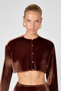 Chocolate Velvet Blouse