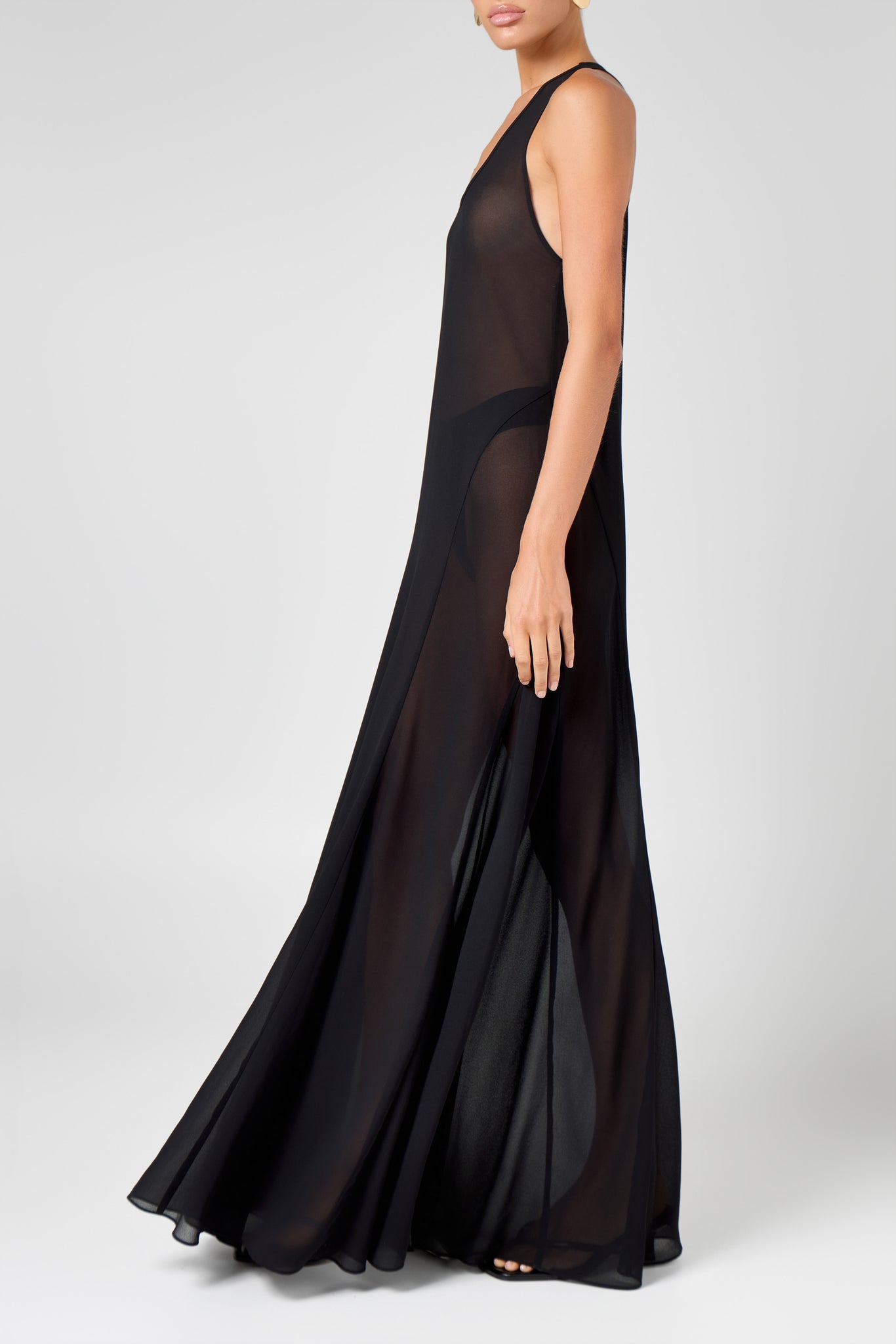 Black Sheer Maxi Dress