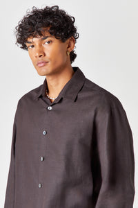 Homme Charcoal Linen Shirt