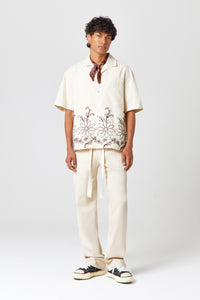 Homme Embroidered Linen Shirt