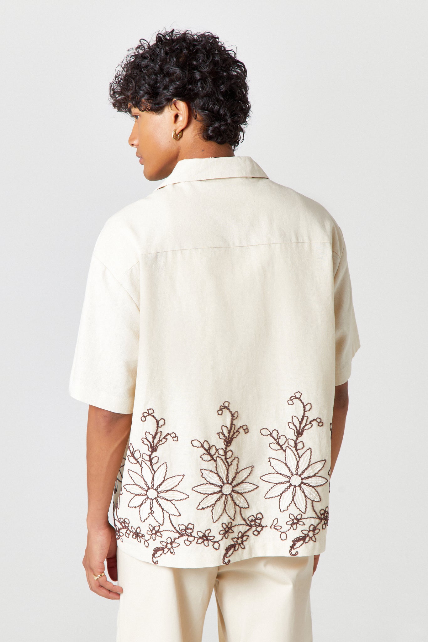 Homme Embroidered Linen Shirt