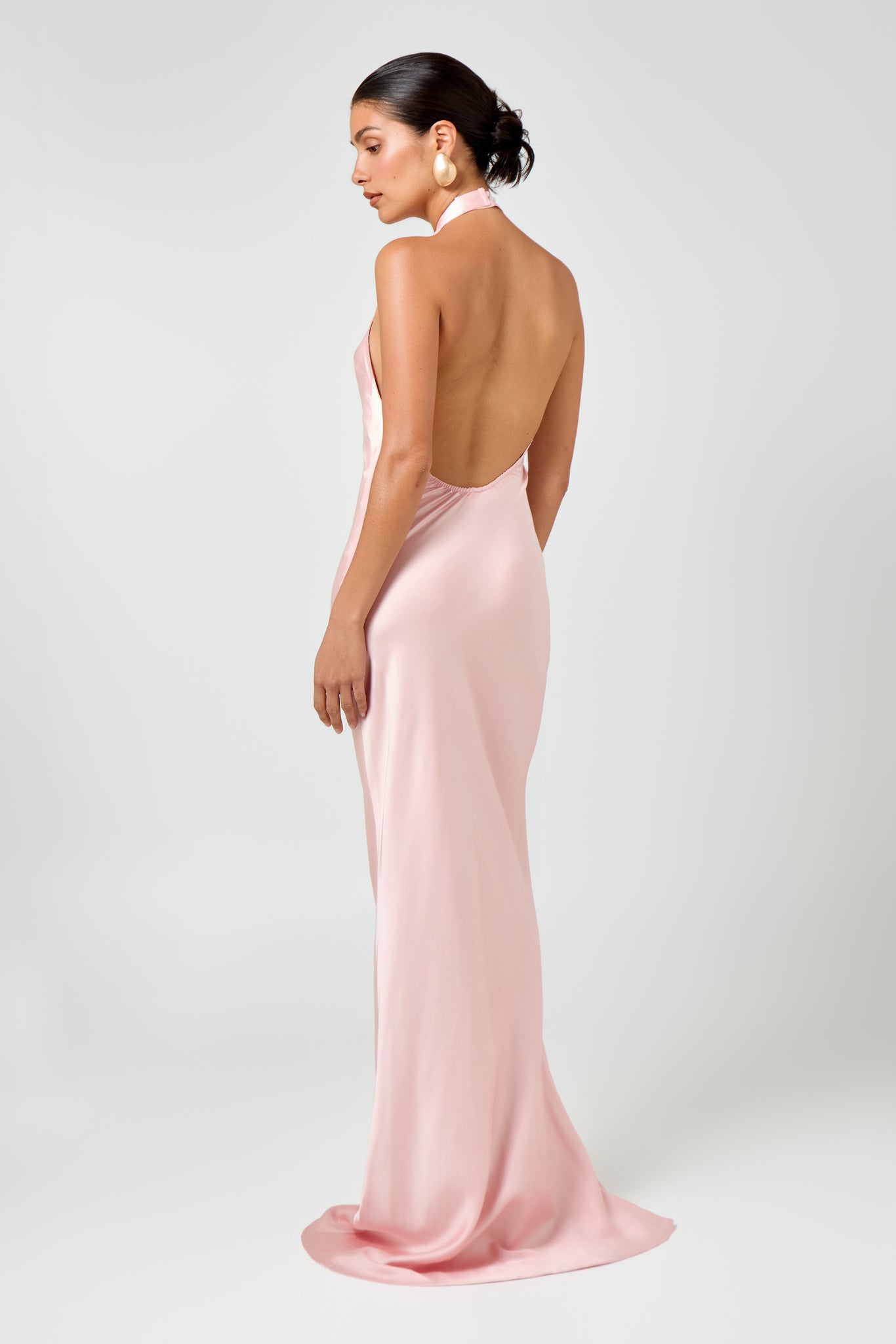 light pink infinity dress Light Pink Infinity Dress With Detachable Tulle Overskirt