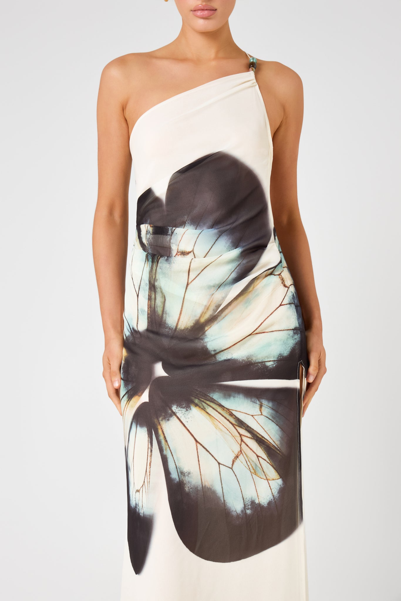 opt beige floral alana dress Cinq a Sept Alana Dress in Pink Sand Multi