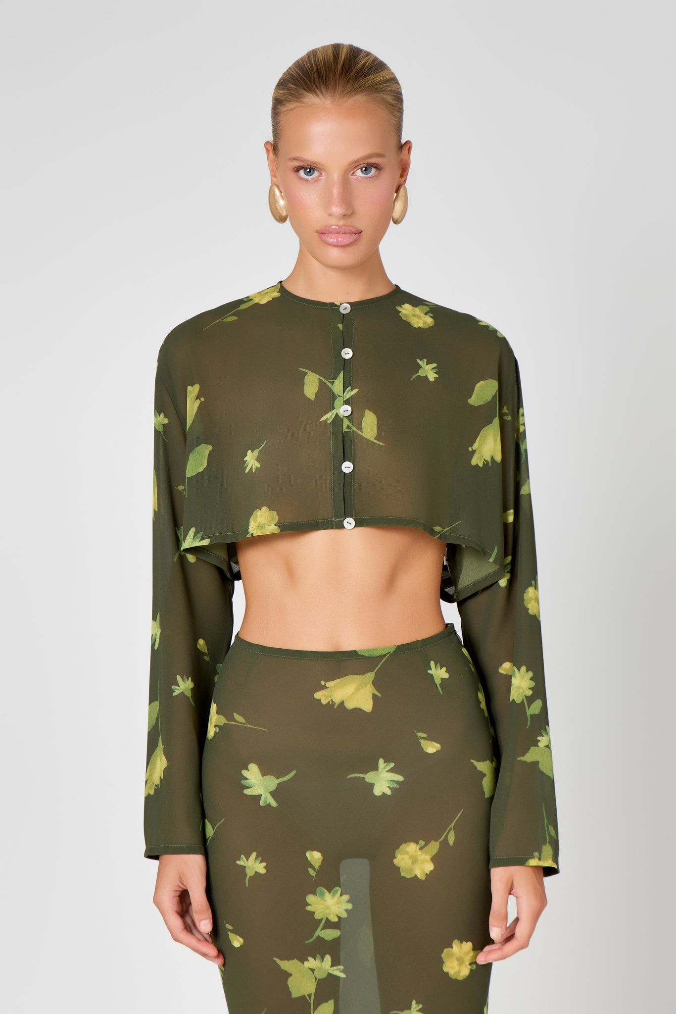 Olive Floral Co-Ord