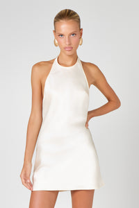 Ivory Halter Mini Dress