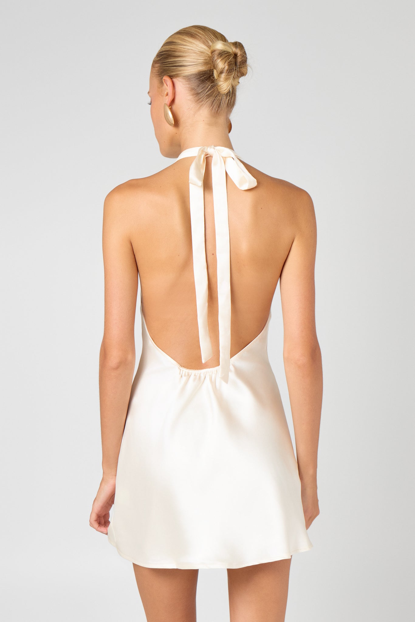 Ivory Halter Mini Dress