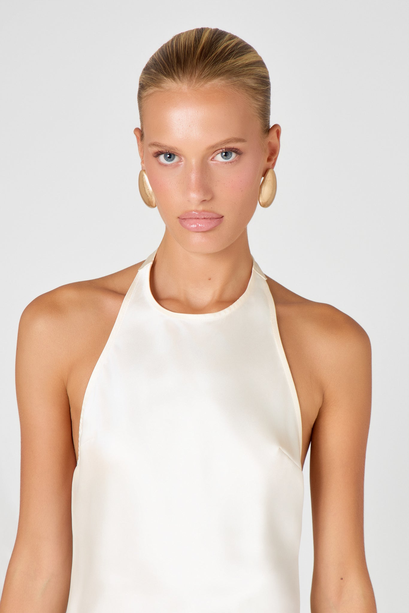 Ivory Halter Mini Dress