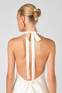 Ivory Halter Mini Dress