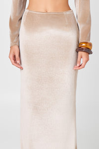 Mink Velvet Maxi Skirt