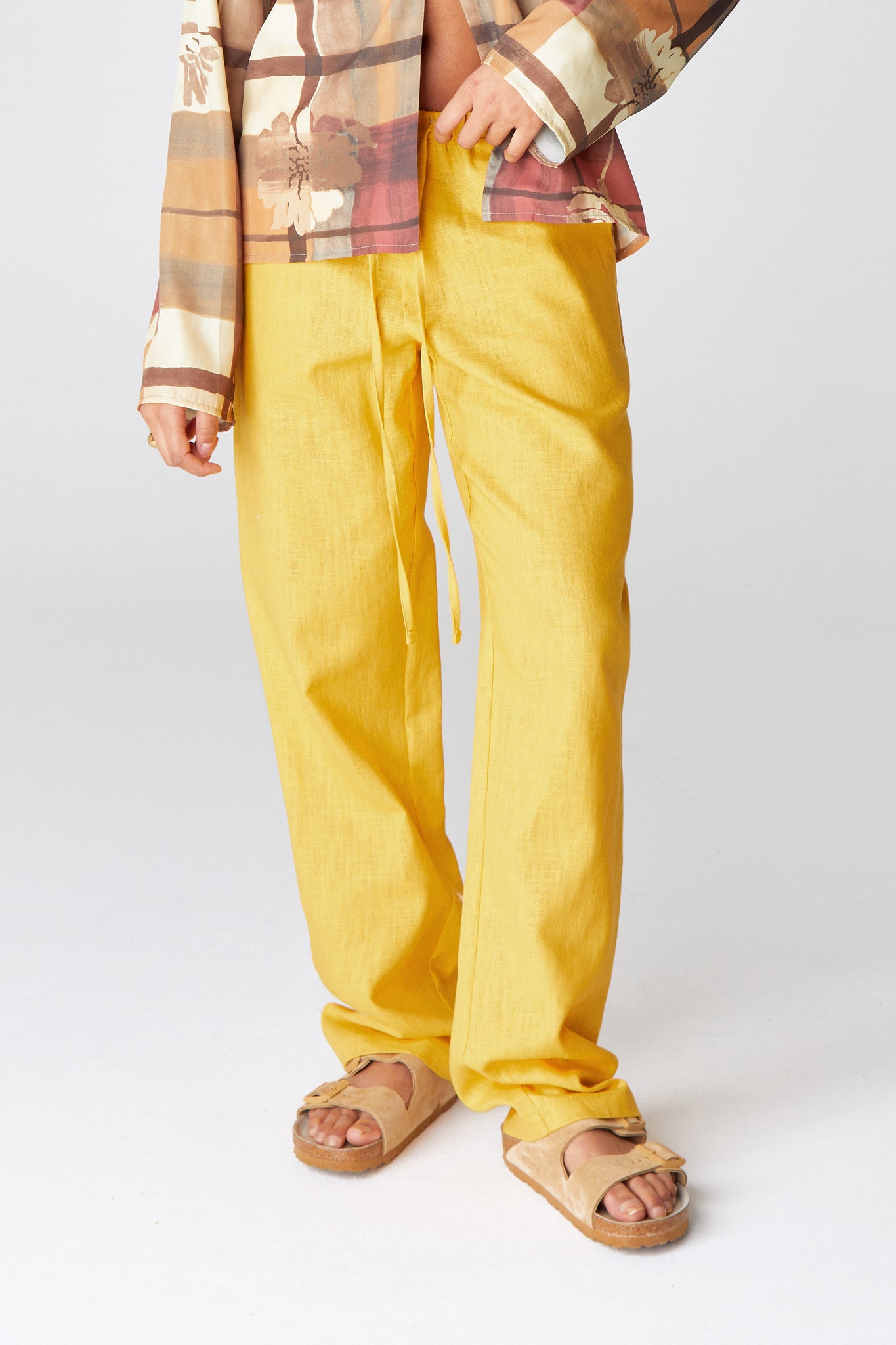 Yellow Linen Trousers