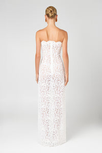 Ivory Unlined Maxi Dress