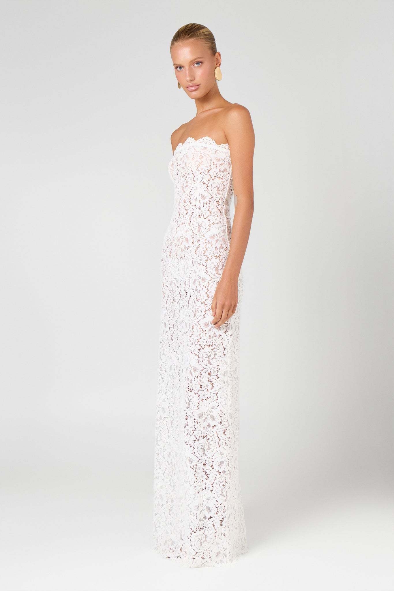 Ivory Unlined Maxi Dress Hyphen Ivory Unlined Maxi Dress Hyphen