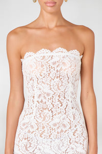 Ivory Unlined Maxi Dress