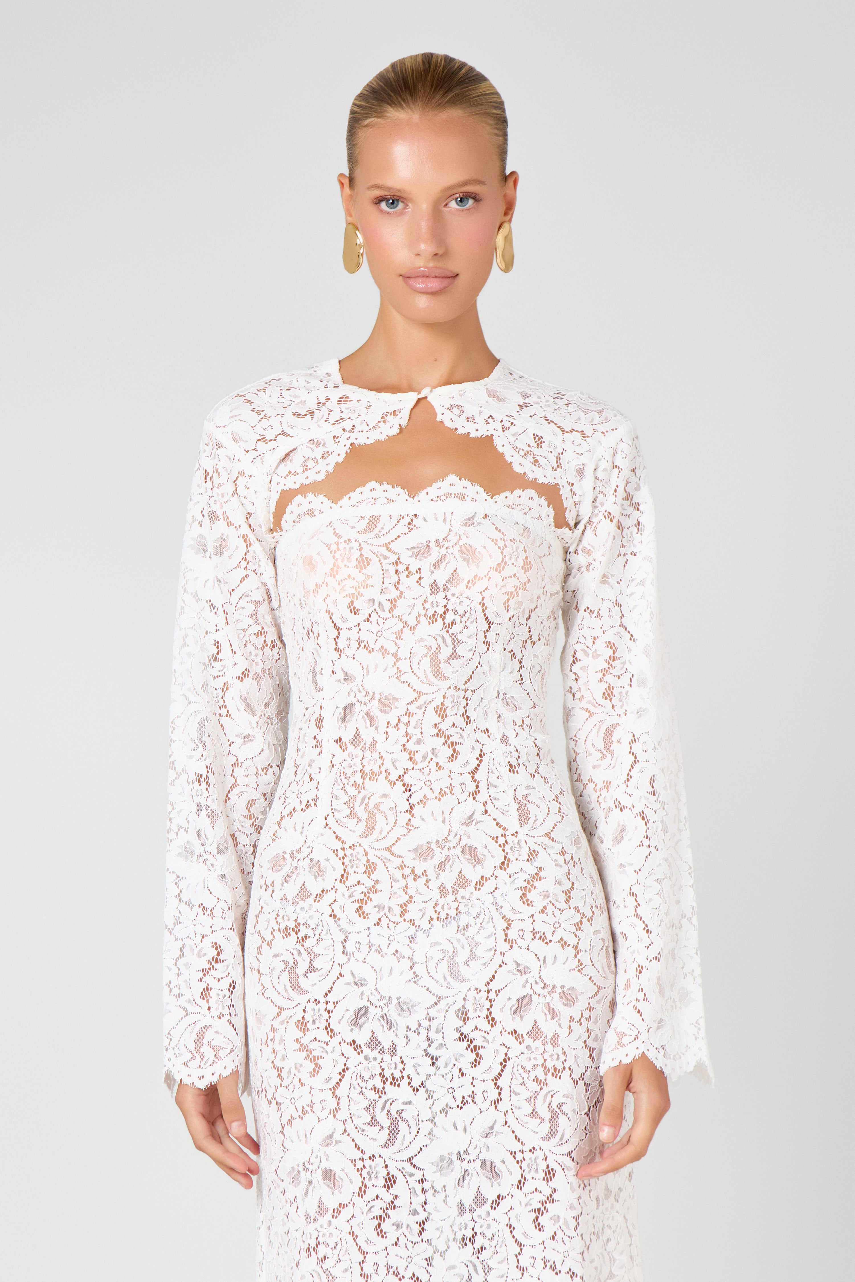 Ivory Lace Sleeves  Hyphen