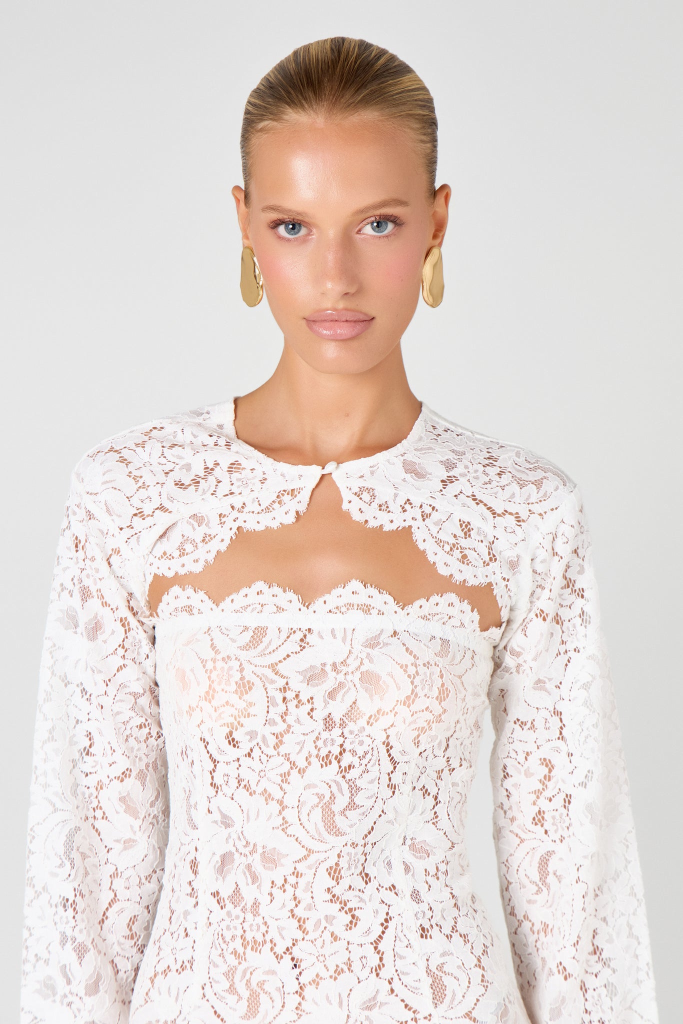 Ivory Lace Sleeves