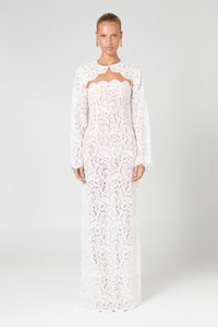 Ivory Unlined Maxi Dress