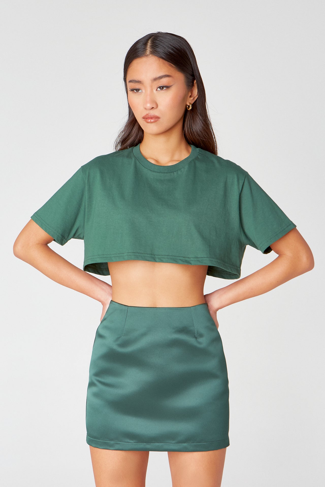 Green Classic Mini Skirt