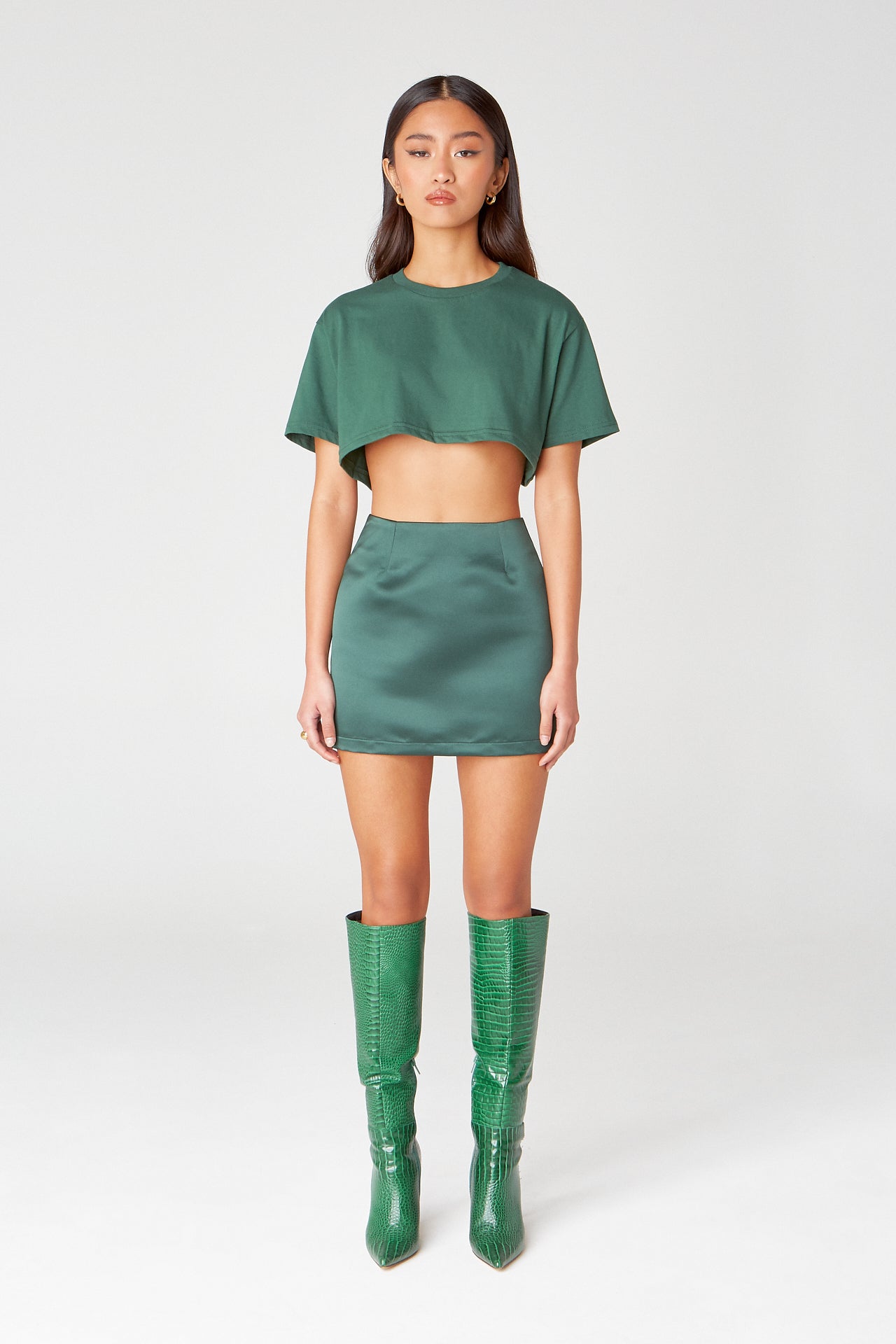 Green Classic Mini Skirt