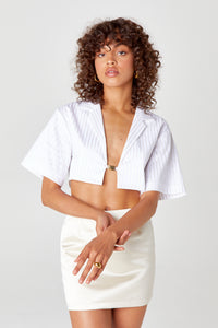 Buckle Cropped Shirt
